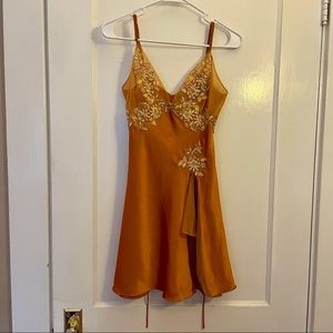 Dark Gold Beaded Slip